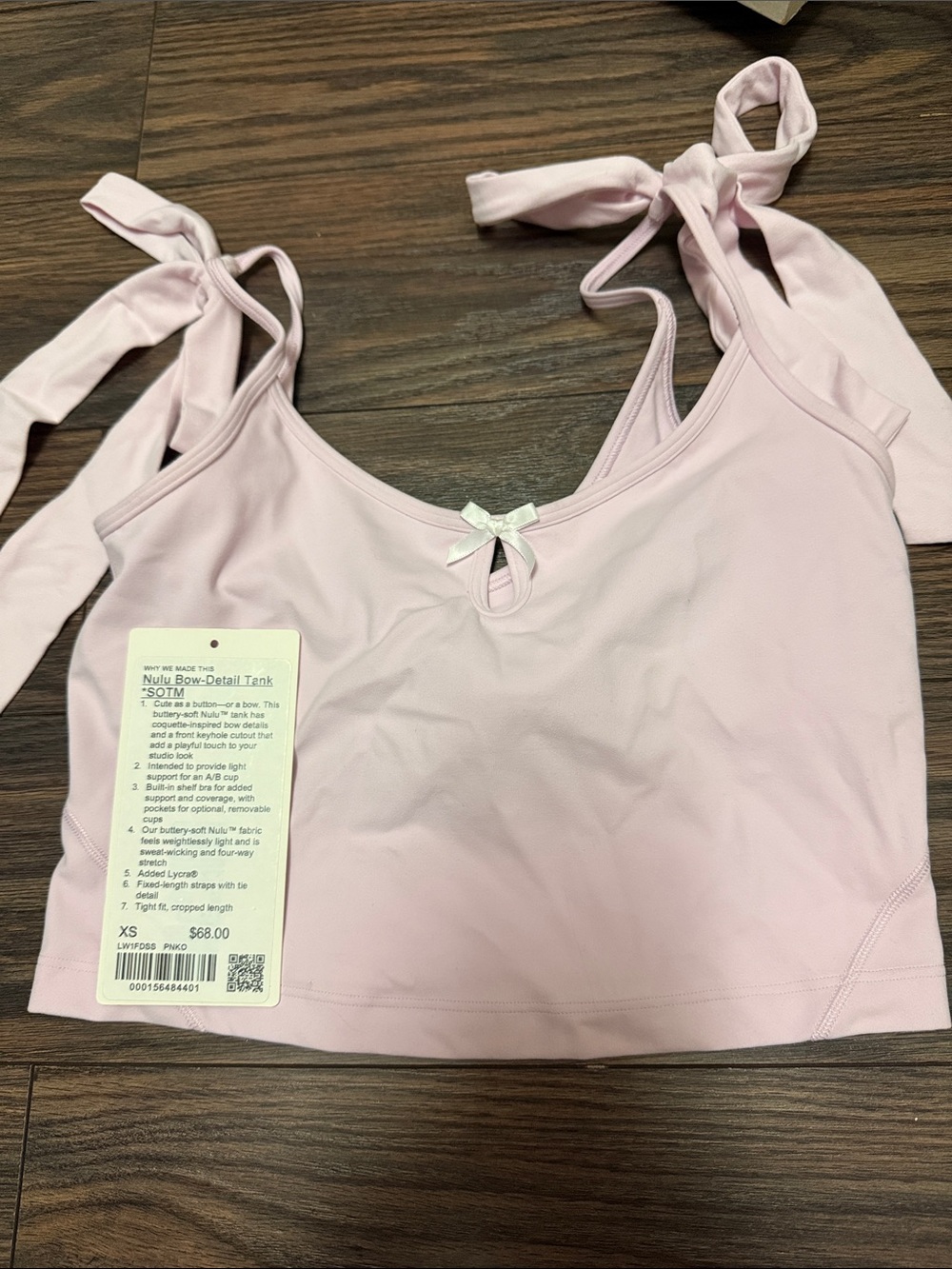 lululemon nulu bow detail tank